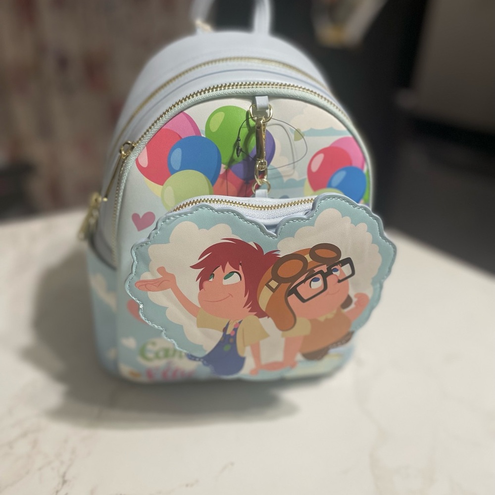 Loungefly Disney Pixar Up Carl & Ellie Balloon Mini Backpack with Coin Purse
